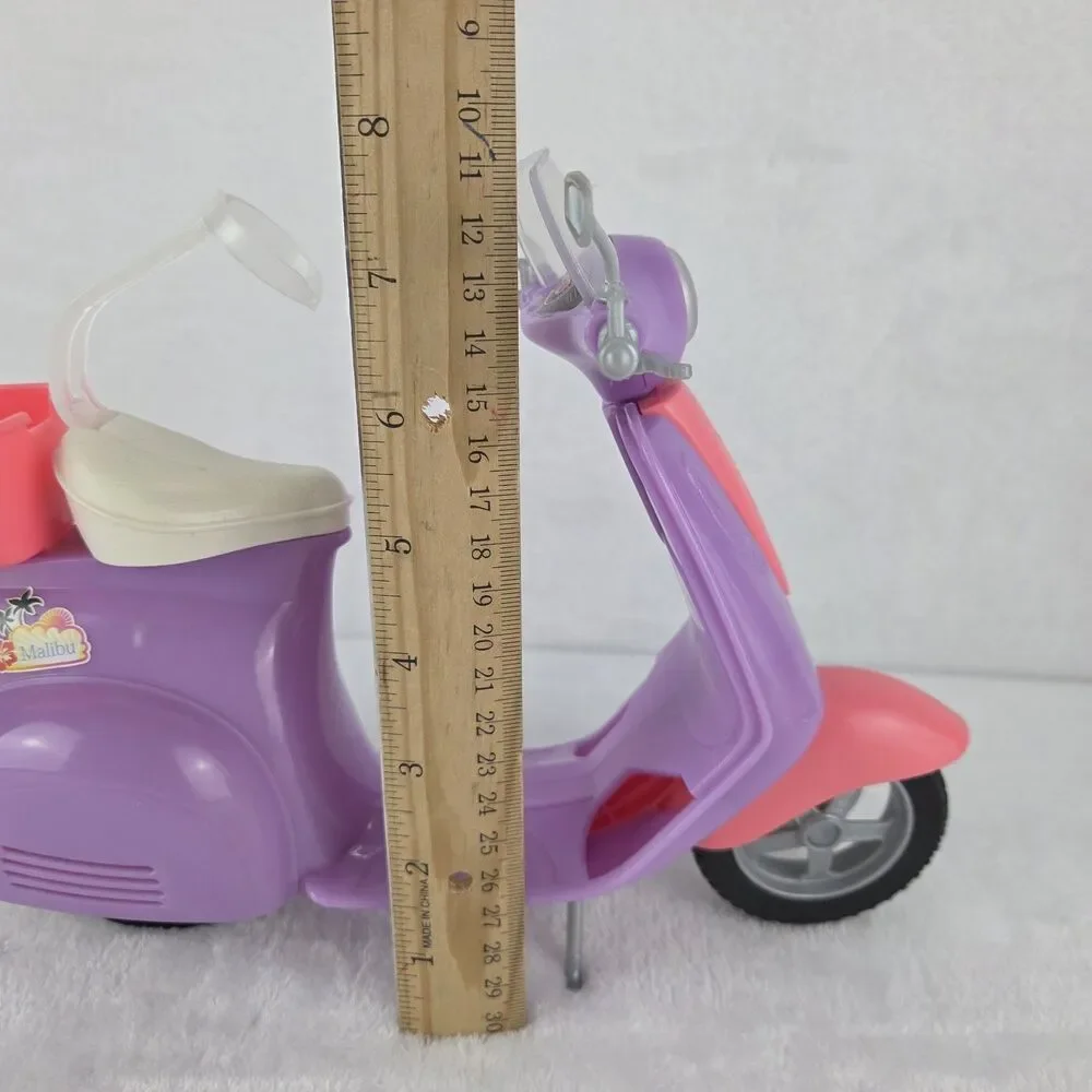 Mattel Barbie Pink Passport Scooter FNY34 Doll Vehicle w Basket Windshield